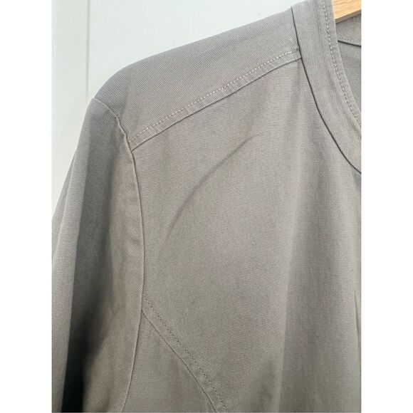 Eileen Fisher Mandarin Collar Long Sleeve Button Front Shirt Jacket Gray 1X - Picture 10 of 10
